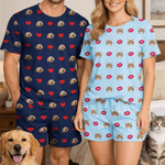 Pyjama personnalisé multicolore 1-5 photos de visage Famille Porté quotidiennement Fête des pères Fête des mères Cadeau d'anniversaire pour Homme Femme Enfant