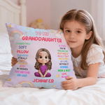 Personalized Rainbow Star Cartoon Character Soft Throw Pillow Cover with Name and Title Home Decoration Children's Day Gift for Kids
