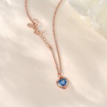 Gepersonaliseerde prachtige hart geboortesteen ketting met naam sierlijke sieraden verjaardag Moederdag cadeau voor vrouwen