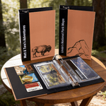 Personalized Unigrid National Park Map Binder with Text Travel Map Holder Birthday Gift for National Park Lovers Map Collectors