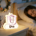 Personalised Cute Animal Initial Acrylic LED Night Light with Name Room Decor Birthday Children's Day Gift for Kids