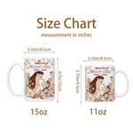 Personalised Colourful Cartoon Animal Floral Design 11 oz 15 oz Ceramic Mug with Name Mother's Day Gift for Mom Woman