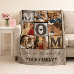 Personlig mamma 6 familiebilder Collage koselig kaste teppe Hjemmeinnredning Morsdag bursdagsgave til mamma bestemor