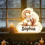 Personalised Cute Animal Initial Acrylic LED Night Light with Name Room Decor Birthday Children's Day Gift for Kids