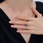 Gepersonaliseerde 1-5 Geboortestenen Ketting met Naam Sierlijke Sieraden Moederdag Verjaardagscadeau voor Mama Oma