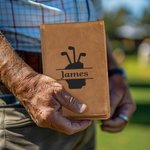 Personalized Golf-Themed Monogram PU Leather Golf Scorecard Holder Daily Training Game Day  Golf Club Gift for Golf Players Coaches
