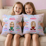 Personalized Rainbow Star Cartoon Character Soft Throw Pillow Cover with Name and Title Home Decoration Children's Day Gift for Kids
