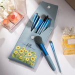 Bolsa personalizada para brochas de maquillaje con 8 brochas de maquillaje y artículos de viaje Día de la Madre Regalo de cumpleaños para mujer