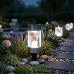 Personalisierte Solar Gartenleuchte mit Geburtsblume und Namen | wasserdicht | Gartenstecker | Gartendeko | Geburtstag Geschenk für Hobbygärtner