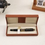 Personalized Engraved Text Pilot Shoulder Boards Black Gold Trim Pen Daily Use Birthday Gift for Captain Pilot Flight Instructor