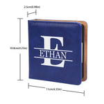 Personalized Golf Element Pattern PU Leather Classic Sticky Notepad Holder with Name Desk Organizer Birthday Office Gift for Colleagues Family Friends