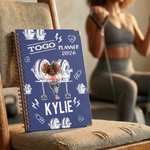 Personalized Togo Cartoon Gym Girl Planner 2026 Spiral A5 Notebook with Weekly Monthly Planning Pages Birthday Gift for Girls Gym Lovers
