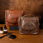 Personalizado Golf Barba Diseño Portátil Impermeable PU Cuero Bolsa de aseo de los hombres con la inicial y el nombre de viaje de negocios Viaje de cumpleaños de regalo para los hombres