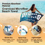 Personalisierte Ozean Taucher Silhouette Quick Dry Oversized Mikrofaser Strandtuch mit Text Urlaub wesentliche Geburtstagsgeschenk für Taucher Tauchen Liebhaber
