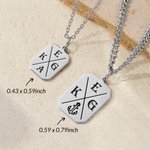 Personlig 1-4 Initialer Lucky Symbols Octagon halskjede Minimalistiske smykker Bursdag morsdag Jubileumsgave til kvinner menn