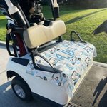 Personalized Monogram Golf Cart Seat Cover with Initial Golf Course Accessories Birthday Country Club Gift for Golf Lovers