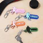 Gepersonaliseerde ijshockeystick sleutelhanger met 3D-gedrukte naam Game Day verjaardagscadeau voor hockey liefhebbers sportliefhebbers