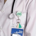 Personalised Multicolour Tassel Bead Retractable Nurse Badge Reel with Name Clinic Use Nurse Week Birthday Gift for Nurse Doctor Medical Staff