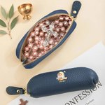 Personalized Cross Bible Book Cartoon Prayer Character Mini PU Leather Rosary Coin Purse with Name Baptism Confirmation Birthday Gift for Christians