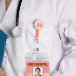 Personalised Multicolour Tassel Bead Retractable Nurse Badge Reel with Name Clinic Use Nurse Week Birthday Gift for Nurse Doctor Medical Staff