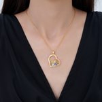 Cuore personalizzato 2 Highland Cows Birthstones Collana Dainty Gioielli Compleanno Anniversario Regalo per coppie Amici Highland Cow Lovers