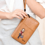 Personalized Nurse Cartoon Character PU Leather Passport Holder Wallet with Name Travel Essential Birthday Gift for Nurse Doctor Medical Staff