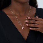 Gepersonaliseerde prachtige hart geboortesteen ketting met naam sierlijke sieraden verjaardag Moederdag cadeau voor vrouwen
