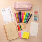 Personalised Floral Notebook Pencil Case Bible Study Kit with Name Colourful Pens and Gift Box 11 Pcs Easter Gift for Christian Catholic