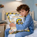 Vehículo de Construcción Personalizado Funda de Almohada Suave con Nombre Inicial y Título Decoración de Dormitorio Regalo de Cumpleaños para Niños Niños