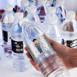 Personalized Cartoon Graduation Character Set of 20 Water Bottle Label Sticker with Name and Year Graduation Party Decor for Graduates