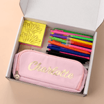 Personalised Floral Notebook Pencil Case Bible Study Kit with Name Colourful Pens and Gift Box 11 Pcs Easter Gift for Christian Catholic