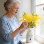 Henkilökohtainen Koira Kissa Line Art Sydän Tassu Tulosta Keraaminen kukka maljakko nimi ja teksti Memorial Sympathy lahja lemmikkieläinten omistajille