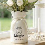 Henkilökohtainen Koira Kissa Line Art Sydän Tassu Tulosta Keraaminen kukka maljakko nimi ja teksti Memorial Sympathy lahja lemmikkieläinten omistajille