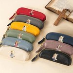 Personalized Cross Bible Book Cartoon Prayer Character Mini PU Leather Rosary Coin Purse with Name Baptism Confirmation Birthday Gift for Christians