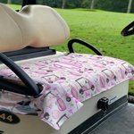 Personalized Monogram Golf Cart Seat Cover with Initial Golf Course Accessories Birthday Country Club Gift for Golf Lovers