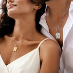 Personlig 1-4 Initialer Lucky Symbols Octagon halskjede Minimalistiske smykker Bursdag morsdag Jubileumsgave til kvinner menn