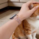 Personalized Funny Pet Family Photo Silicone Watch Band Compatible with Apple Watch Anniversary Birthday Gift for Pet Lover Family