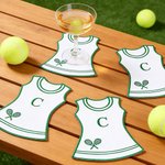 Personalized Sports-Inspired Pickleball Paddle Cocktail Napkin with Embroidered Letter Set of 4 Party Home Decor Birthday Gift for Cocktail Lovers