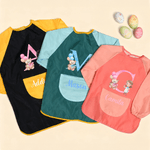 Personalized Cartoon Profession Character Initial Waterproof Long Sleeve Apron with Name and Pocket Birthday Gift for Kid