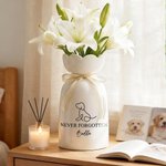 Henkilökohtainen Koira Kissa Line Art Sydän Tassu Tulosta Keraaminen kukka maljakko nimi ja teksti Memorial Sympathy lahja lemmikkieläinten omistajille