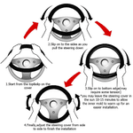 Personalised Ball Sport Design Anti-Slip Car Steering Wheel Cover with with Name and Number Car Accessories Birthday Gift for Car Owner