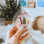 Personalized Classic Winnie the Pooh 1st Christmas Ornament with Name and Year Home Decor Baby Shower Gift for Newborns Baby