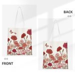 Personalised Birth Flower Bag with Name Travel Accessories Mother's Day Birthday Gift for Women Girls