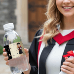 Personalized Cartoon Graduation Character Set of 20 Water Bottle Label Sticker with Name and Year Graduation Party Decor for Graduates