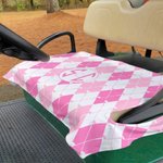 Personalized Monogram Golf Cart Seat Cover with Initial Golf Course Accessories Birthday Country Club Gift for Golf Lovers