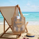Personnalisé Multicolore Brodé Nom Raffia Woven Tote Bag Reusable Beach Travel Accessory Bridal Party Mother's Day Gift for Woman