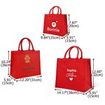 Bolsa de yute grande personalizada de Papá Noel con tema navideño y nombre bordado para uso diario Fiesta de novias Regalo de Navidad para mujer Familia Dama de honor