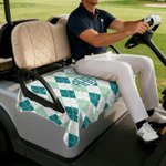 Personalized Monogram Golf Cart Seat Cover with Initial Golf Course Accessories Birthday Country Club Gift for Golf Lovers