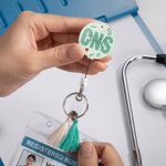 Personalised Multicolour Tassel Bead Retractable Nurse Badge Reel with Name Clinic Use Nurse Week Birthday Gift for Nurse Doctor Medical Staff