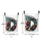 Personalisierte Dinosaurier Meerjungfrau Cartoon Stil Initial Oxford Wäsche Aufbewahrungskorb mit Namen Zimmer Dekor täglichen Gebrauch Geburtstag Geschenk für Jungen Mädchen